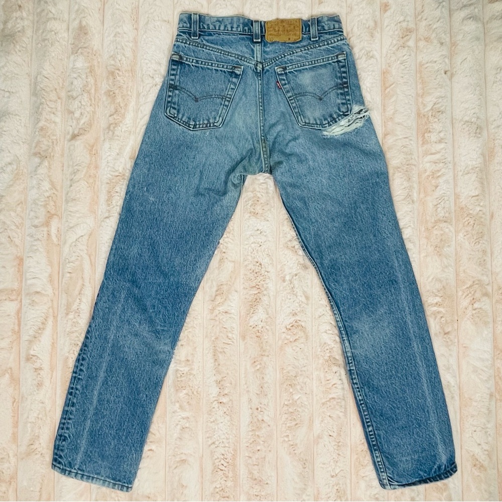 ✨ Levi's High Rise Straight Leg Jeans with Custom Distressing ✨ - Picture 4 of 16
